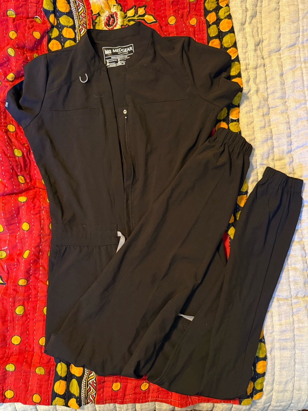 Black scrub jumpsuit